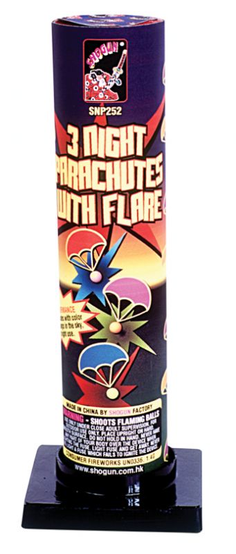 3 night parachute with flare