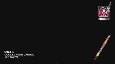 Doodle Neon Candle